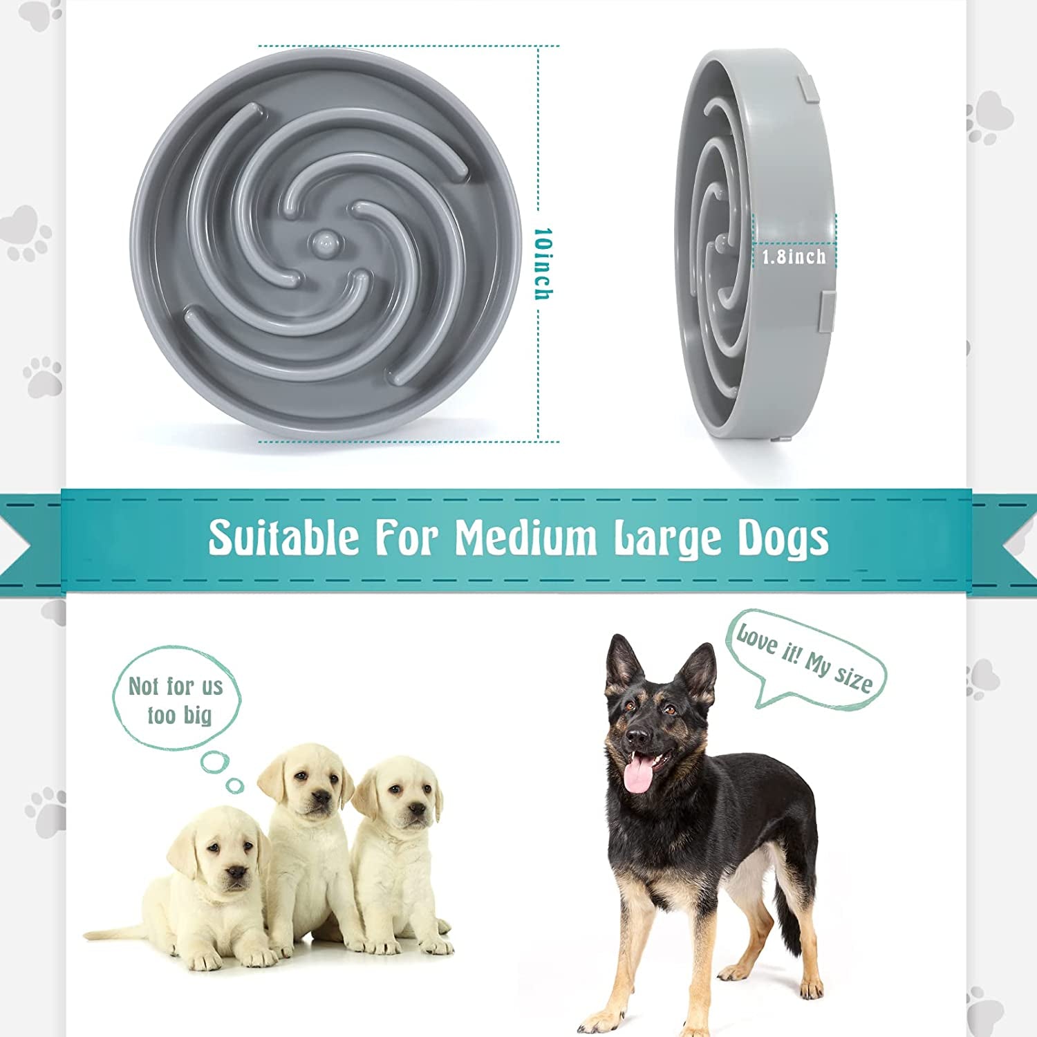 Slow Feeder Dog Bowl – Maze Puzzle Bowl for Dogs