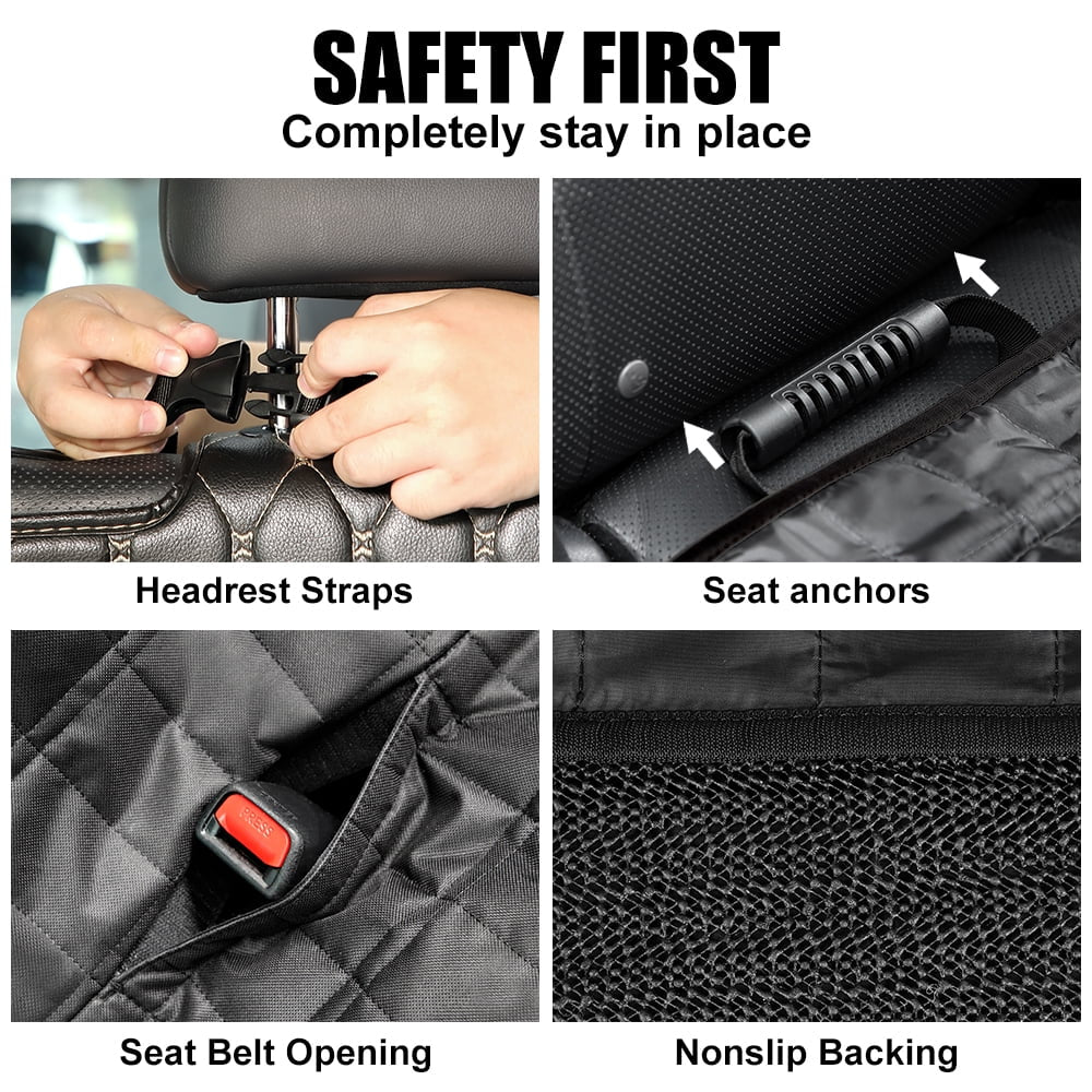 Waterproof Dog Car Seat Cover with Mesh Window