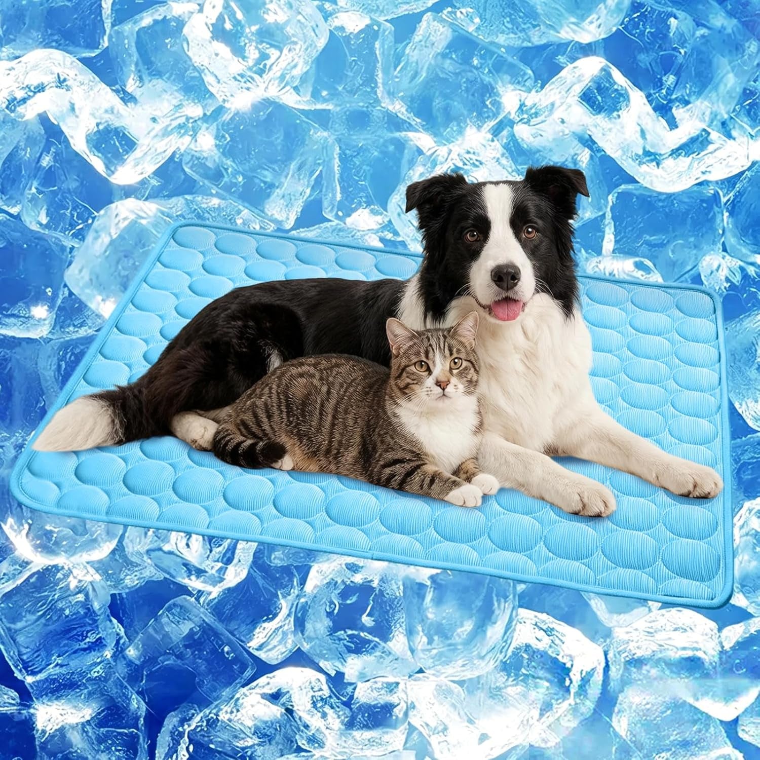 Cooling Pet Mat – Self-Cooling Washable Pad for Dogs & Cats | Non-Slip Summer Cooling Bed