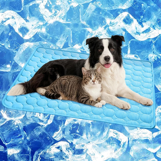 Cooling Pet Mat – Self-Cooling Washable Pad for Dogs & Cats | Non-Slip Summer Cooling Bed