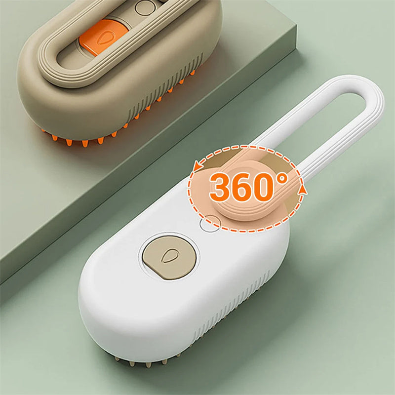 3-in-1 Steam Pet Grooming Brush – Remove Loose Fur & Reduce Shedding