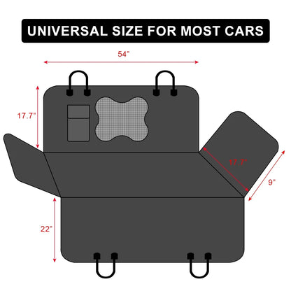 Waterproof Dog Car Seat Cover with Mesh Window