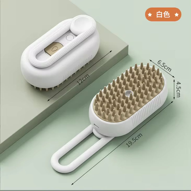 Steam Pet Grooming Brush – One-Touch Spray Deshedding Brush for Cats & Dogs