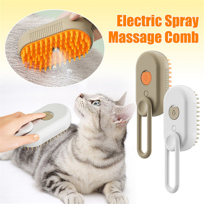 3-in-1 Steam Pet Grooming Brush – Remove Loose Fur & Reduce Shedding