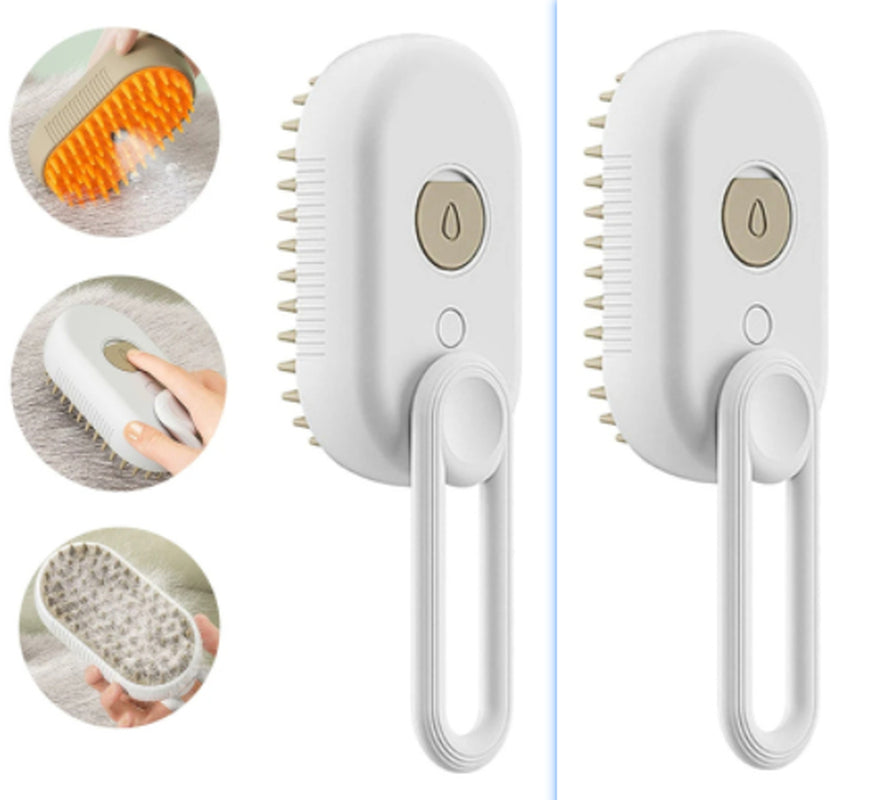 3-in-1 Steam Pet Grooming Brush – Remove Loose Fur & Reduce Shedding