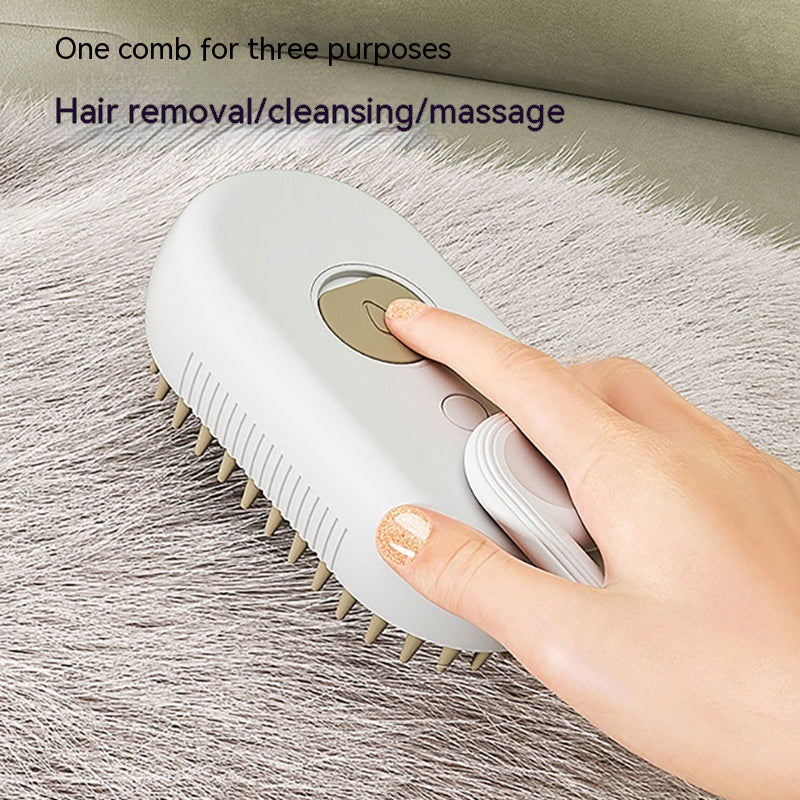 3-in-1 Steam Pet Grooming Brush – Remove Loose Fur & Reduce Shedding