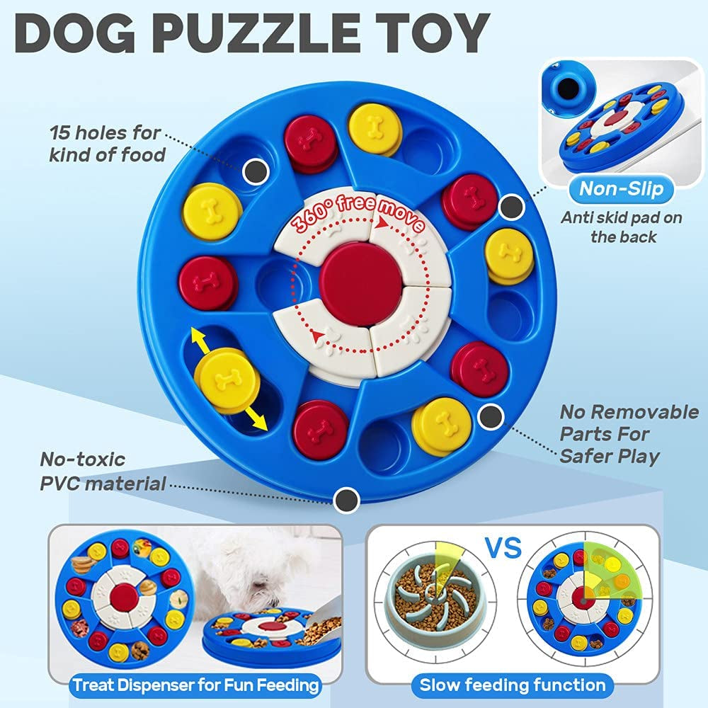 Dog Puzzle Feeder – Interactive IQ Training Toy