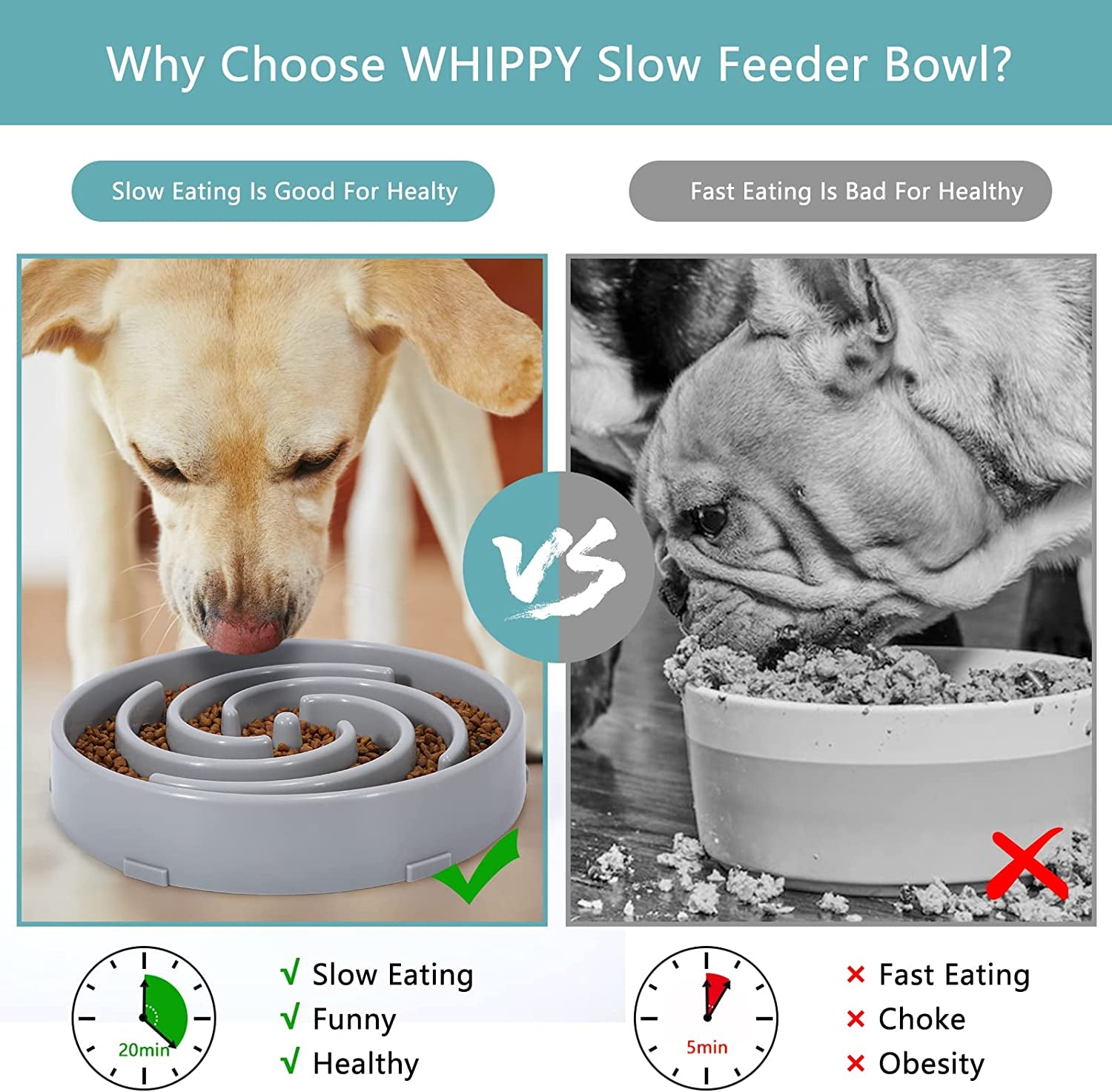 Slow Feeder Dog Bowl – Maze Puzzle Bowl for Dogs
