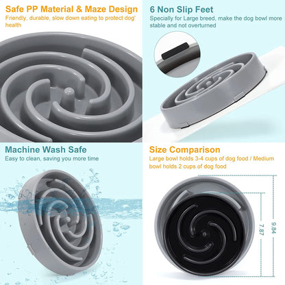 Slow Feeder Dog Bowl – Maze Puzzle Bowl for Dogs