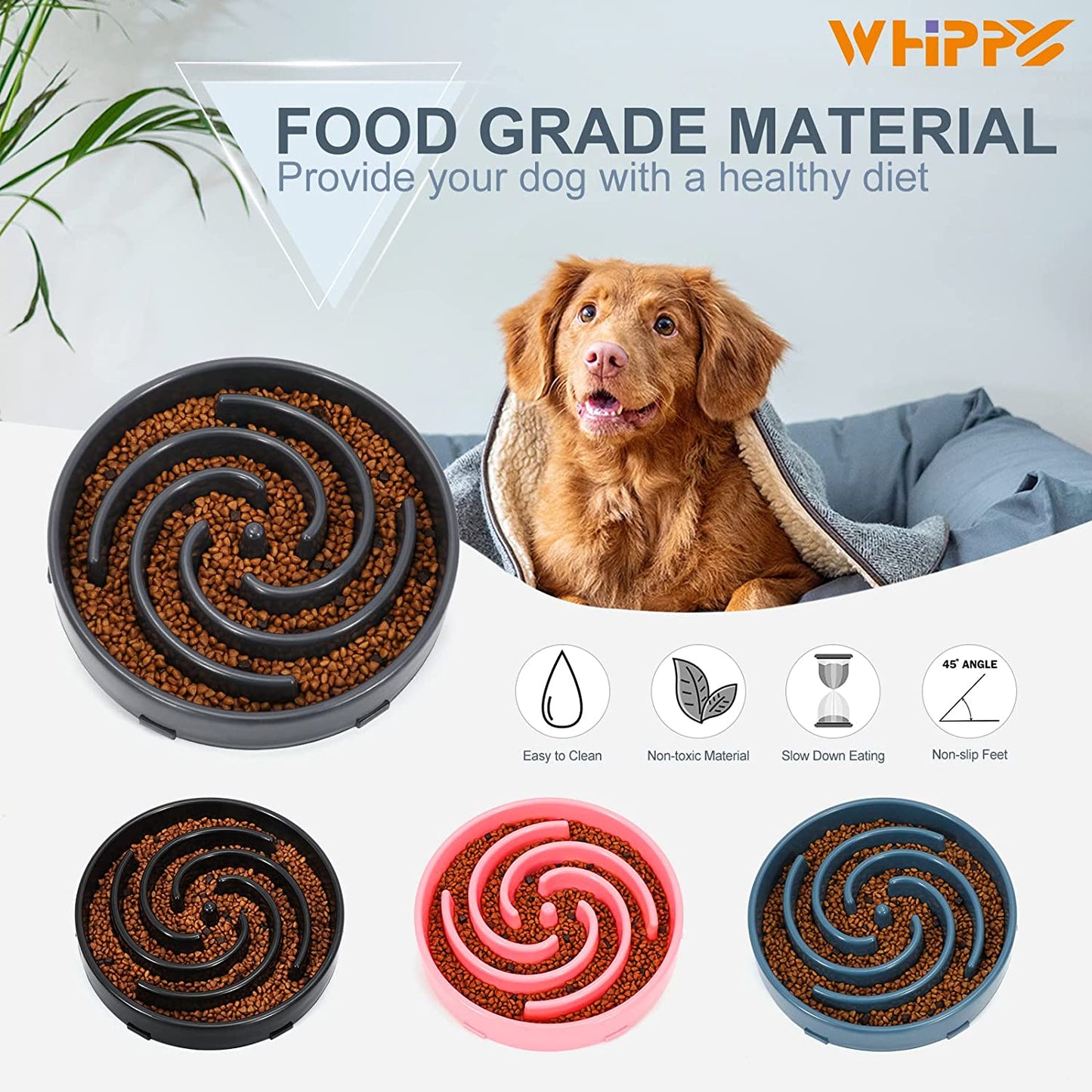 Slow Feeder Dog Bowl – Maze Puzzle Bowl for Dogs