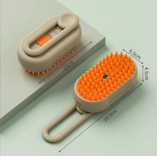 Steam Pet Grooming Brush – One-Touch Spray Deshedding Brush for Cats & Dogs