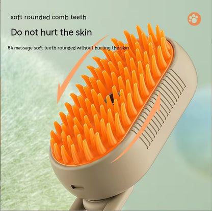Steam Pet Grooming Brush – One-Touch Spray Deshedding Brush for Cats & Dogs