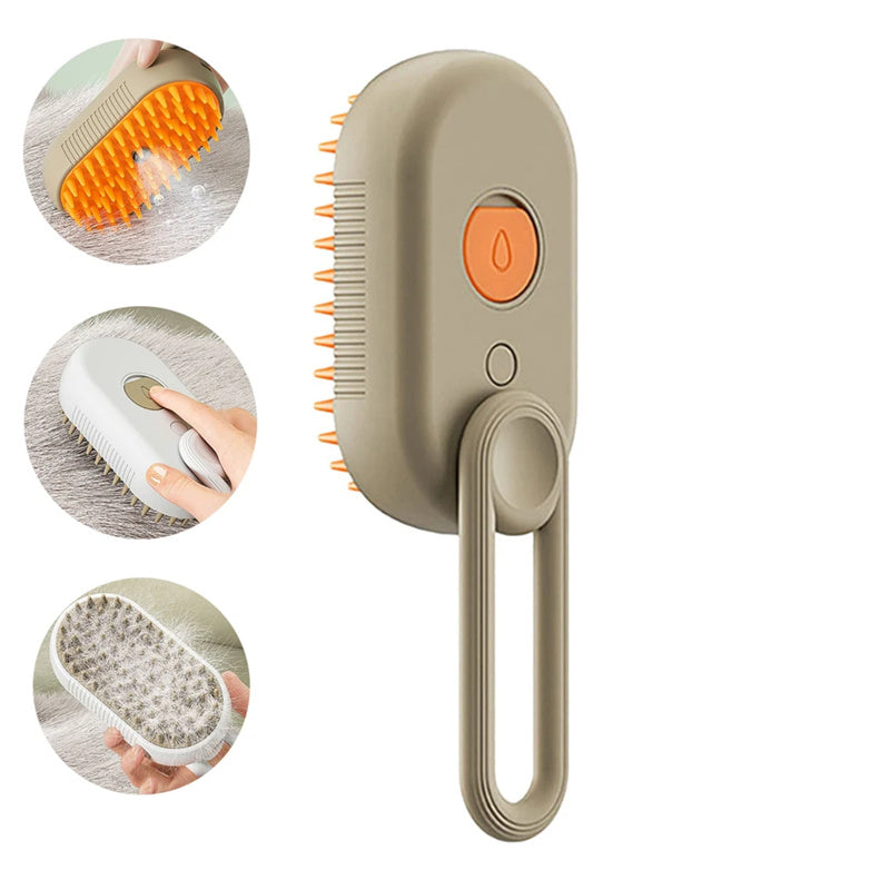 3-in-1 Steam Pet Grooming Brush – Remove Loose Fur & Reduce Shedding